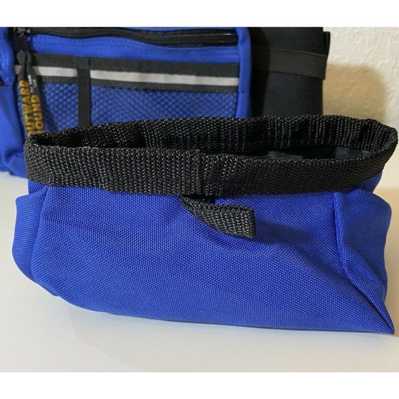 Outward Hound Pet Travel Gear Blue Black Backpack Style Fanny Pack & Water Bowl - Picture 4 of 9